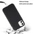 For iPhone 12 Wheat MagSafe Magnetic Straw Material + TPU Phone Case with Lanyard(Black)