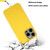 For iPhone 12 Pro Wheat MagSafe Magnetic Straw Material + TPU Phone Case with Lanyard(Yellow)