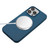 For iPhone 12 Pro Wheat MagSafe Magnetic Straw Material + TPU Phone Case with Lanyard(Blue)