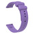 22mm Universal Solid Color Reverse Buckle Silicone Watch Band(Purple)