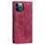 For iPhone 12 / 12 Pro Totem Embossed Magnetic Leather Phone Case(Red)