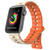 For Apple Watch Series 3 42mm Reverse Buckle Two Color Magnetic Silicone Watch Band(Starlight+Orange)