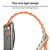 For Apple Watch Series 3 42mm Reverse Buckle Two Color Magnetic Silicone Watch Band(Starlight+Orange)
