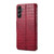 For Samsung Galaxy S23 Denior Crocodile Texture Oil Edge Leather Phone Case(Rose Red)