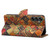 For Samsung Galaxy S23 Denior Flower Language Series Cork Fabric Oil Edge Leather Phone Case(Autumn)