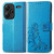 For Xiaomi Redmi Note 13 Pro+ Four-leaf Clasp Embossed Leather Phone Case(Blue) For Xiaomi Redmi Note 13 Pro+ Four-leaf Clasp Embossed Leather Phone Case(Blue)