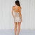Women Glitter Dress Spaghetti Straps Wrap Bodycon Dress, Size: XL(Apricot)