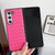For Samsung Galaxy Z Fold5 Woven Texture Folding PU Phone Case(Rose Red)