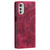 For Motorola Moto E32 Totem Embossed Magnetic Leather Phone Case(Red)