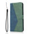 For OPPO A58 Dual-color Stitching Leather Phone Case(Blue Green)