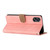 For OPPO A38 Seven Butterflies Embossed Leather Phone Case(Pink)