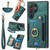 For Samsung Galaxy S24 Ultra 5G Retro Skin-feel Ring Multi-card Wallet Phone Case(Green)