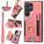 For Samsung Galaxy S24 Ultra 5G Retro Skin-feel Ring Multi-card Wallet Phone Case(Pink)