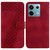 For Xiaomi Redmi Note 13 Pro 5G 7-shaped Embossed Leather Phone Case(Red)
