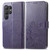 For Samsung Galaxy S24 Ultra 5G Four-leaf Clasp Embossed Buckle Leather Phone Case(Purple)