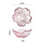 5pcs/Set Hammer Glass Cherry Blossom Dish House Sauce Plate Small Dish, Color: Pink