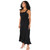 Women Elegant Slit Dress Commuting Sleeveless Knot Suspender Dress, Size: M(Black)