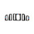5 PCS Three Color Carbon Fiber Car Air Outlet Decorative Sticker for BMW 5 Series F10 2011-2017