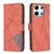 For Infinix Note 30 5G Magnetic Buckle Rhombus Texture Leather Phone Case(Brown)