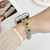 For Apple Watch Series 6 44mm Diamond Four-leaf Clover Metal Chain Watch Band(Starlight)
