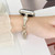 For Apple Watch Series 9 41mm Diamond Hearts Metal Chain Watch Band(Silver)