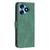 For Tecno Spark 10 4G Magnetic Buckle Rhombus Texture Leather Phone Case(Green)