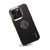 For iPhone 12 / 12 Pro Denior Fragrant Calf Texture Electroplating Phone Case(Black)