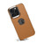 For iPhone 14 / 13 Denior Fragrant Calf Texture Electroplating Phone Case(Khaki)