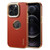 For iPhone 12 / 12 Pro Denior Fragrant Calf Texture Electroplating Phone Case(Maroon Red)