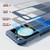 For Samsung Galaxy Z Flip5 All-inclusive Decal Carbon Fiber Texture Protective Phone Case(Blue)