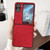 For OPPO Find N2 Flip Impression Flower Pattern Protective Phone Case(Red)