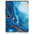 For OnePlus Pad Go / OPPO Pad Air Custer Painted 3-fold Holder Smart Leather Tablet Case(Waves)