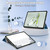 For OnePlus Pad Go / OPPO Pad Air Custer Painted 3-fold Holder Smart Leather Tablet Case(Waves)