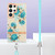 For Samsung Galaxy S24 Ultra 5G Flowers and Plants Series IMD TPU Phone Case with Lanyard(Blue Rose)