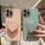 For iPhone SE 2022/2020 / 7 / 8 Electroplating Love Heart Holder TPU Phone Case(Green)