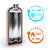 JUNSUNMAY Candy Colored Coating 304 Stainless Steel Water Vacuum Bottle, Capacity:1000ml(White)