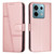 For Xiaomi Redmi Note 13 pro Stitching Calf Texture Buckle Leather Phone Case(Pink)