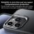 For iPhone 14 Plus Lens Holder Frosted Phone Case(Grey)