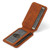 For iPhone 15 Pro Suteni H15 MagSafe Oil Eax Leather Detachable Wallet Back Phone Case(Khaki)