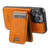 For iPhone 14 Pro Max Suteni H15 MagSafe Oil Eax Leather Detachable Wallet Back Phone Case(Khaki)