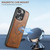 For iPhone 15 Plus Suteni H15 MagSafe Oil Eax Leather Detachable Wallet Back Phone Case(Brown)
