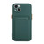 For iPhone 15 Card Slot Design Shockproof TPU Phone Case(Dark Green)