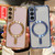 For Samsung Galaxy S22 Ultra 5G MagSafe Electroplating TPU Phone Case(Sierra Blue)