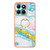 For Honor X6a Electroplating Marble IMD TPU Phone Case with Ring Holder(Green 004)