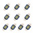 10 PCS 31mm DC12-24V / 1W / 6000K / 60LM 12LEDs SMD Car Reading Lamp Dome Light