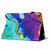 For Amazon Kindle Fire 7 2019 Marble Pattern Stitching Leather Tablet Case(Purple Blue)