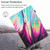 For Amazon Kindle Fire 7 2022 Marble Pattern Stitching Smart Leather Tablet Case(Rose Blue)