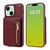 For iPhone 15 Plus Crossbody Lanyard Zipper Wallet Leather Phone Case(Wine Red)