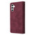 For Samsung Galaxy S24 5G Multifunctional Frosted Zipper Wallet Leather Phone Case(Wine Red)