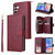 For Samsung Galaxy A05s 9 Card Slots Zipper Wallet Bag Leather Phone Case(Wine Red)